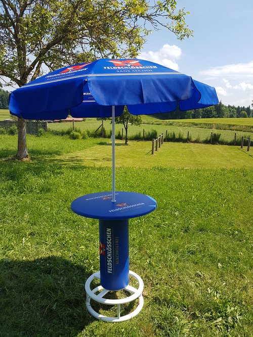 Sonnenschirm Feldschlösschen Alkoholfrei 3.5m quadratisch Doppel-Top