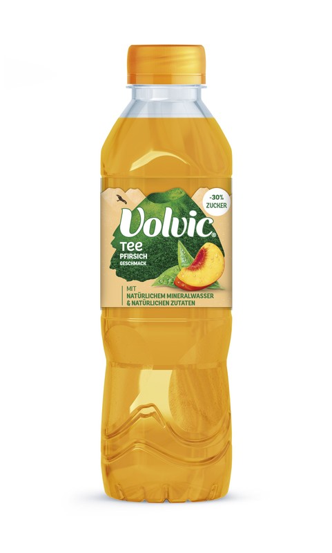 Volvic Tee Pfirsich Pet