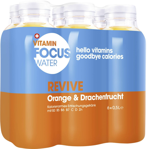 Focuswater Immunity Orange/Drachenfrucht 1x6er PET