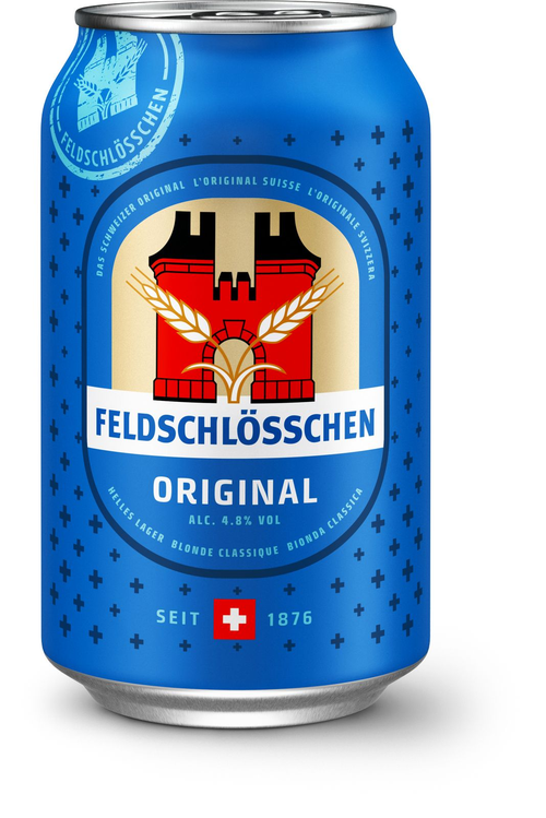 Feldschlösschen Lager Dosen 4X6er