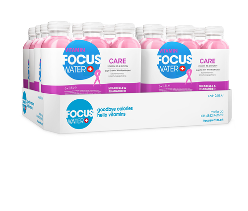 Focuswater Care Mirabelle & Rhubarb 4x6er Pet