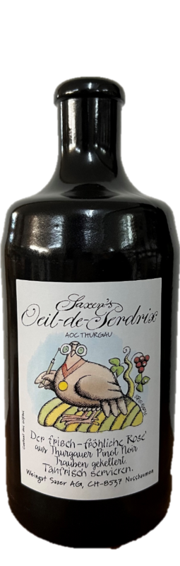Saxer's Oeil de Perdrix Steinkrug AOC Thurgau