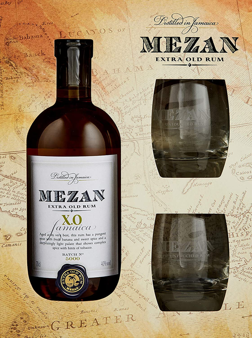 Mezan Rum Jamaica XO Geschenkpackung mit 2 Gl.