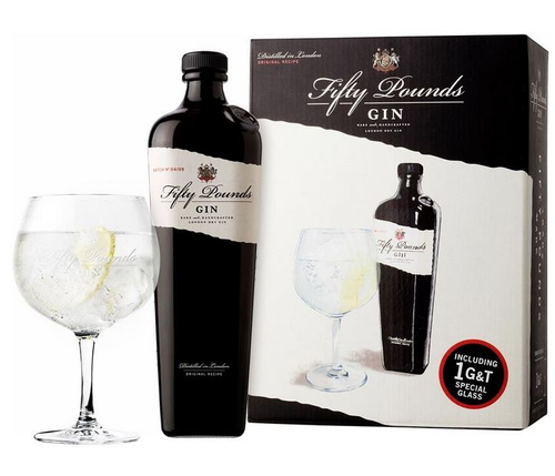 Fifty Pounds Gin Geschenkpackung mit 1 Gl