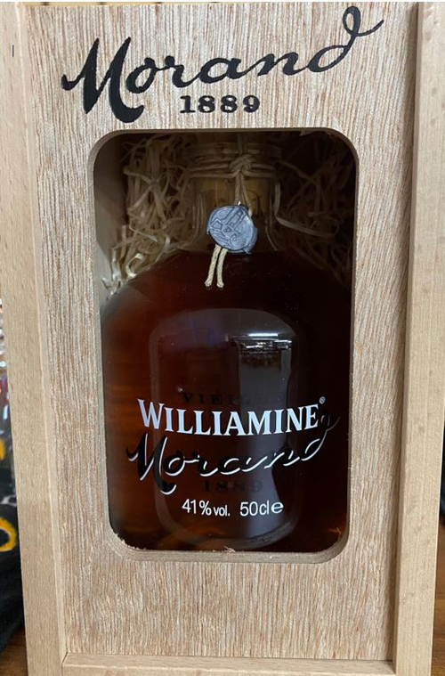 Vieille Williamine Morand in Holzkiste