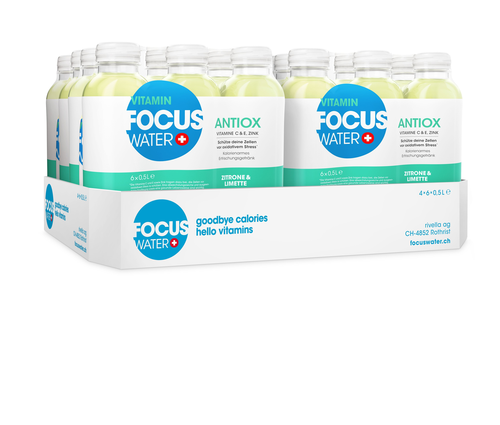 Focuswater Antiox Lemon und Ginger 4x6er Pet