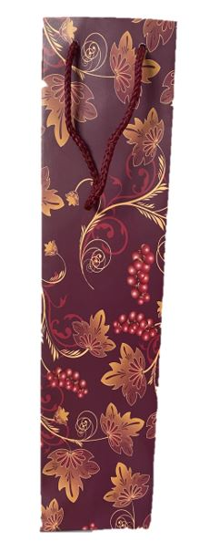 Geschenk Flaschentragetasche Weinlaub