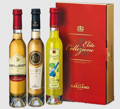 Elite Collezione mit Grappa Amarone, Riserva und Limoncello 3x20cl