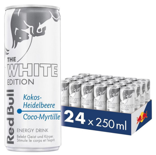 Red Bull White Edition Kokos-Heidelbeere Dosen 24er