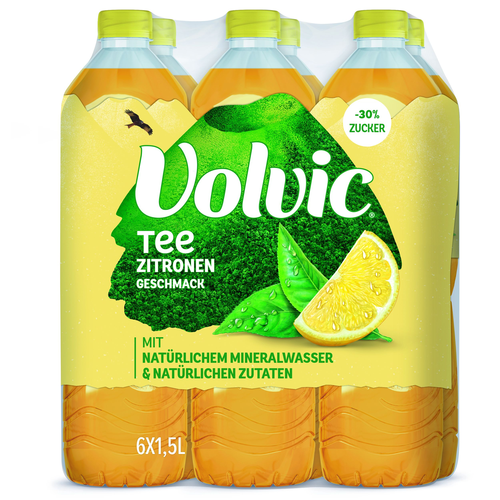 Volvic Pet Grüntee Zitrone Schrumpfpackung