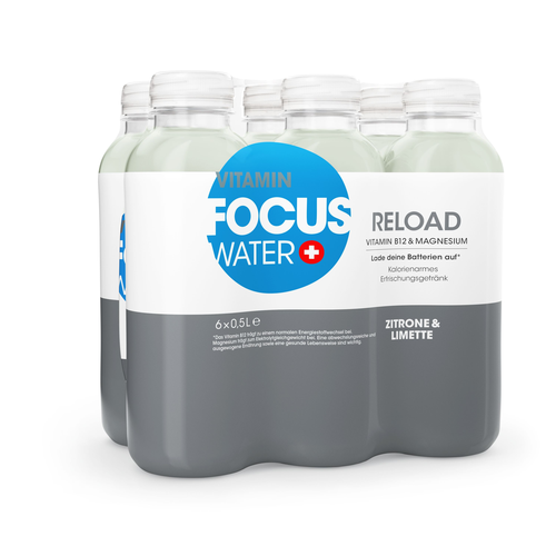 Focuswater Reload Zitrone und Limette 1x6er PET