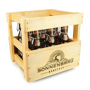 Sonnenbräu Büezer 9er Holzharass