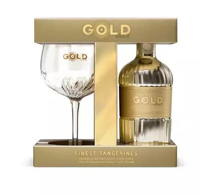Gin Gold Geschenkpackung mit Glas