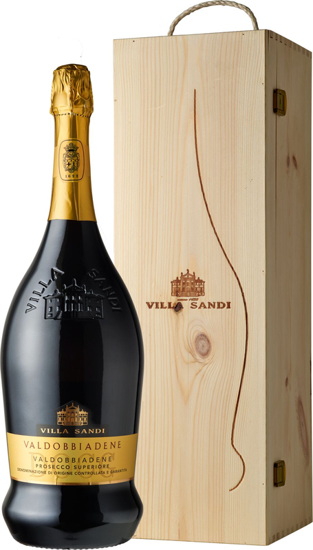 Prosecco DOCG Valdobbiadene Superiore Villa Sandi Extra Dry Magnum in Holzkiste
