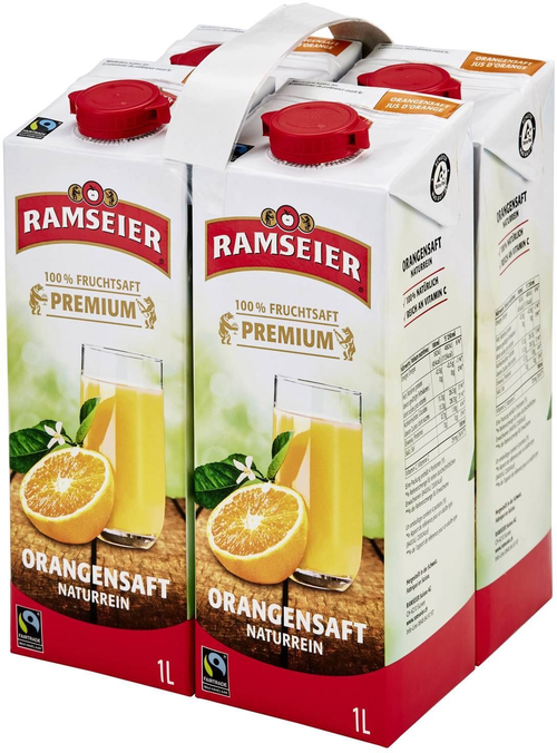 Ramseier Orangensaft Tetra Prisma Square 4er