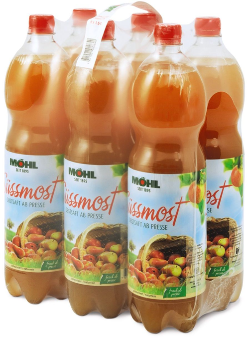 Most ab Presse Möhl Schrumpfpackung