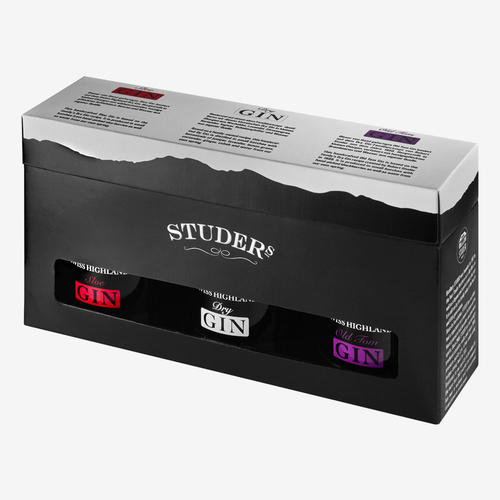3-er Gin-Set mit Dry Gin, Old Tom Gin und Sloe Gin Studer




