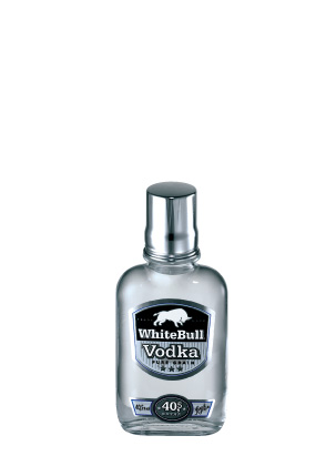 White Bull Wodka Pure Grain Taschenflacon