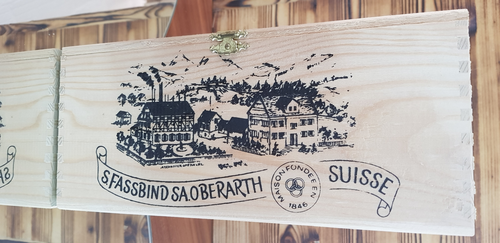 Holzkistli für 1x Fassbind Eau de Vie 75cl Flaschen