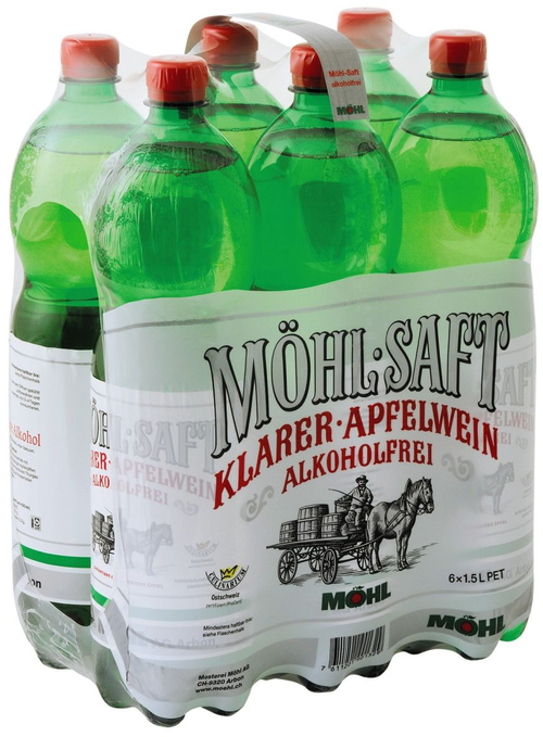 Möhl Saft klar alkoholfrei Pet Schrumpfpackung