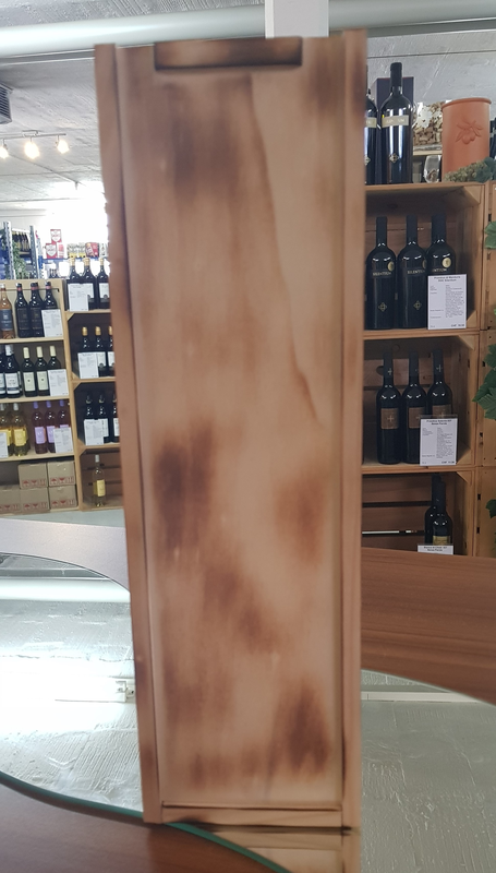 Holzkiste geflammt für 1 x 75cl
