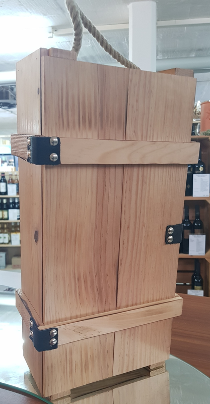 Holzkiste geflammt für 2 x 75cl