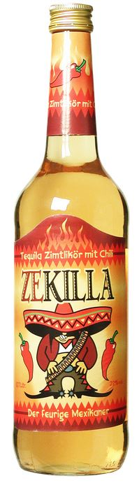 Zekilla Tequila -Zimt Likör mit Chili