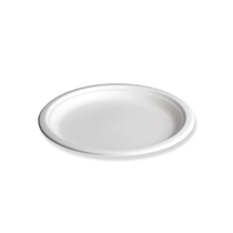 Teller Bagasse Rund Weiss 23cm (Pack à 50 Stk.)