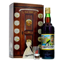 Appenzeller Alpenbitter Schrank + 2 Shotgläser