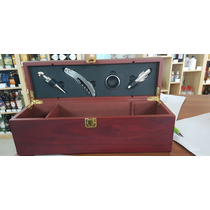 Geschenkbox zu Weinflasche mit 4 Instrumenten