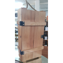 Holzkiste geflammt für 2 x 75cl