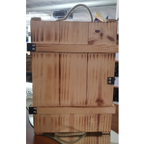 Holzkiste geflammt für 3 x 75cl